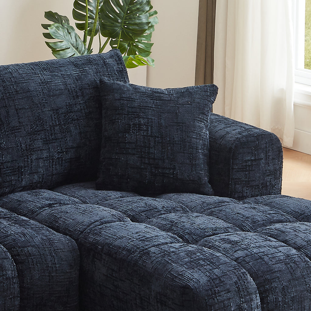 Chenille L-Shape Luxury Sectional Oversized Sofa,Mnimalist Design,Comfy Sleeper Couch for Living Room,Apartment&Reception Spaces,No Assembly Required - Grand Goldman Shop