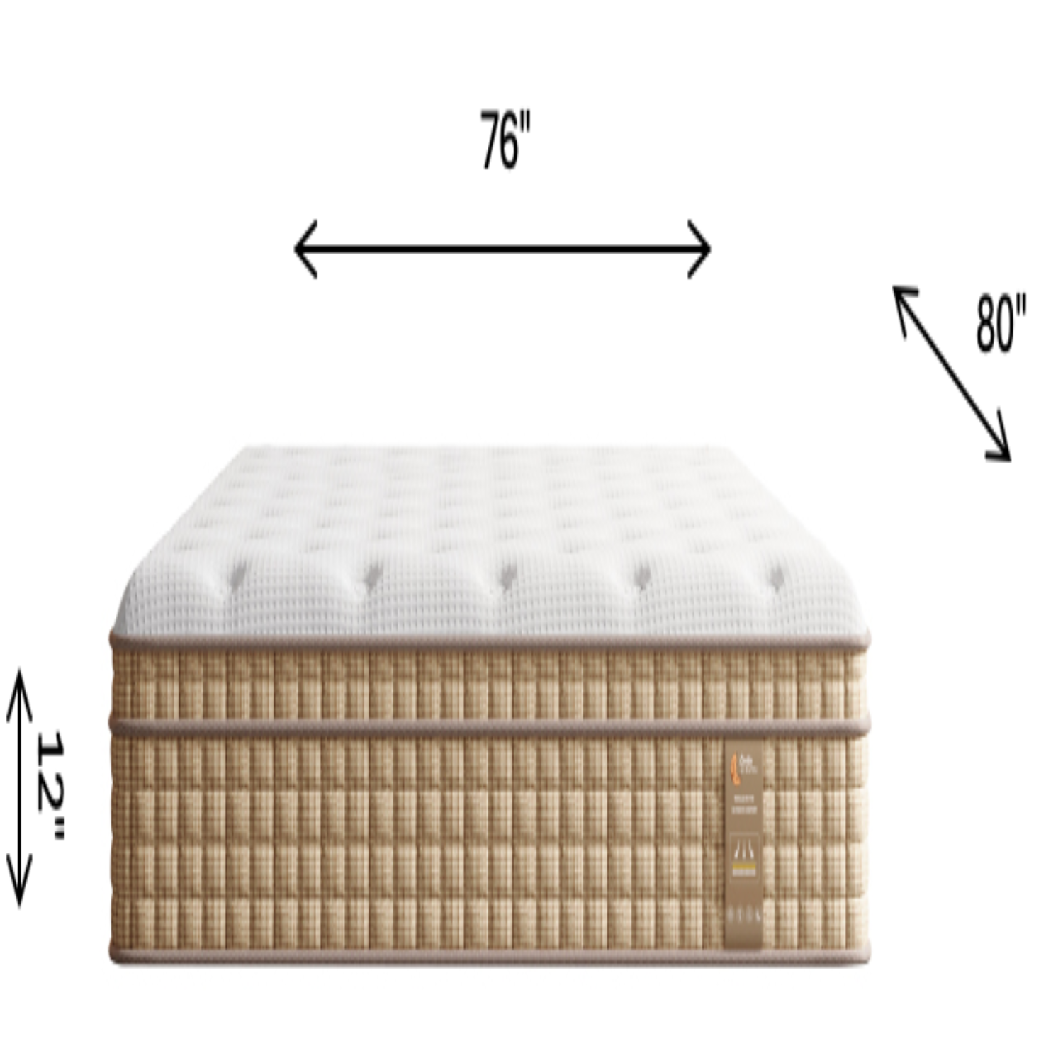 12' King Hybrid Mattress with Innersprings & Gel Memory Foam - Grand Goldman Shop