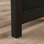 Traditional L-Shaped Desk with File Drawer, Black finish - Grand Goldman
