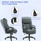 HOMCOM Big and Tall Office Chair, Up to 450 lbs. Heavy Duty High Back Desk Chair with Swivel Wheels, Executive Computer Chair
