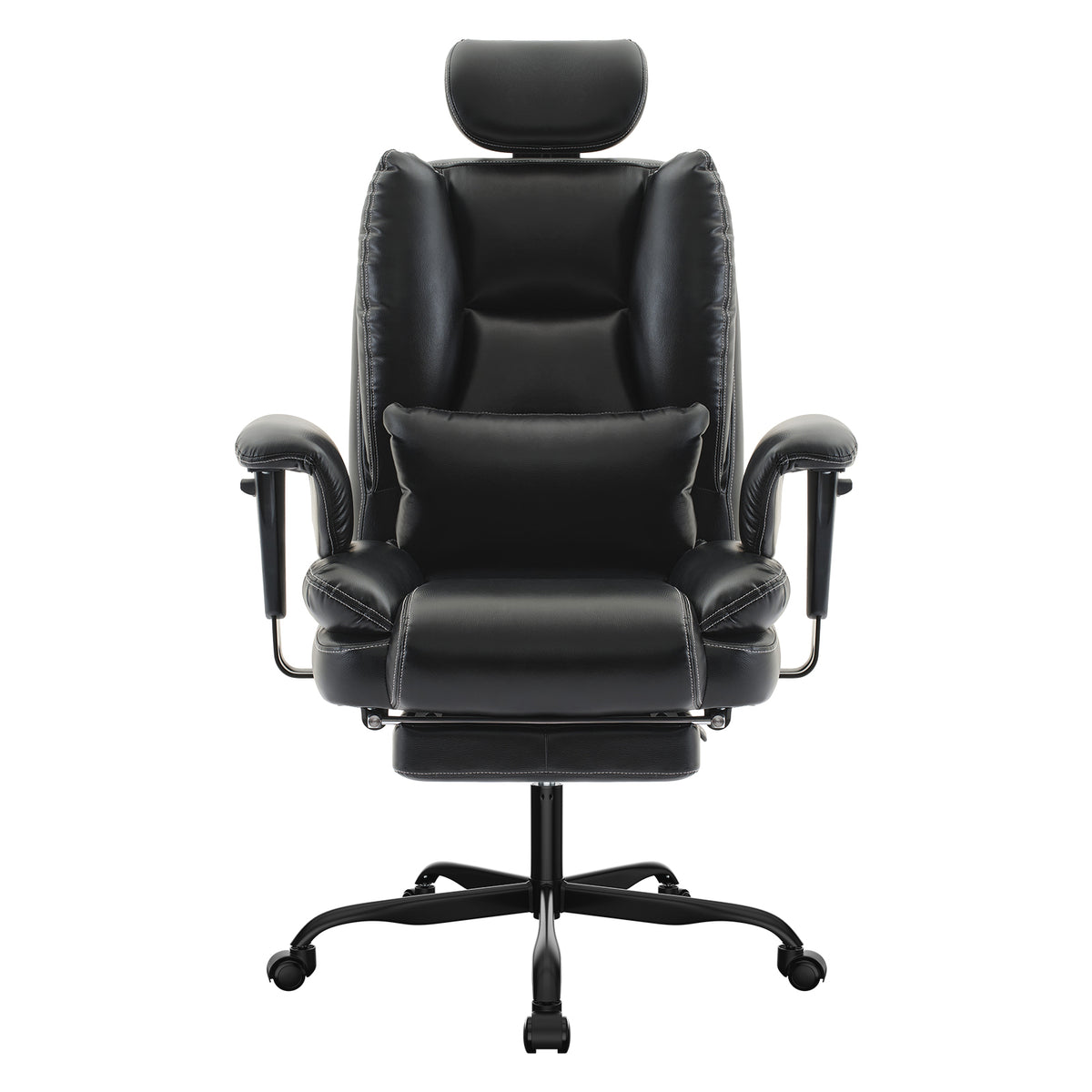 Office Chair Ergonomic 200 kg PU Leather Computer Chair with Lumbar Support and High Backrest, Ergonomic Desk Chair with Lift