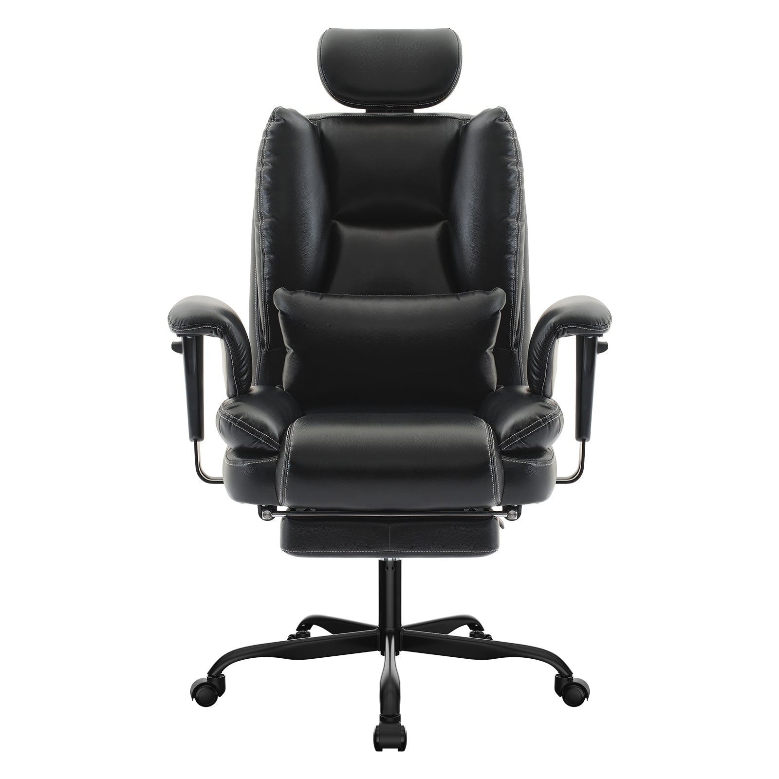 Office Chair Ergonomic 200 kg PU Leather Computer Chair with Lumbar Support and High Backrest, Ergonomic Desk Chair with Lift