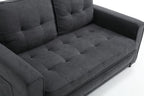 3 Fold Sofa,Convertible Futon Couch sleeper sofabed,Space saving loveseat,Pull Out Couch Bed for Living Room,Dark Gray & Light Gray & Beige,Velvet linen fabric - Grand Goldman Shop