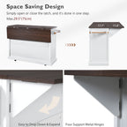 K&K 54.9' Kitchen Island with Drop Leaf, Power Outlet, Kitchen Storage Cart with 4 Door Shelves, Cross Barn Doors & Visual Glass Door, Rolling Kitchen Island on 4 Wheels for Kitchen, Dining Room,White - Grand Goldman Shop