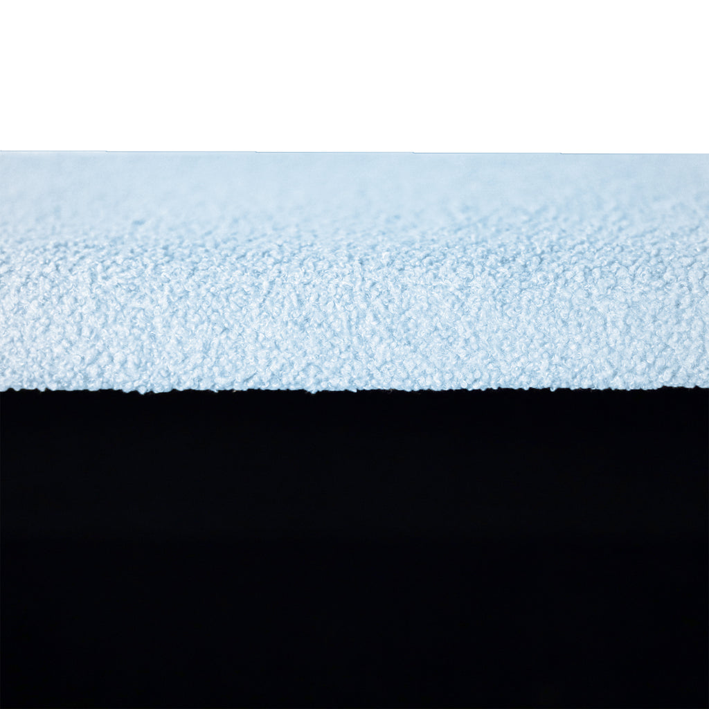 Blue Storage Ottoman Bench for End of Bed Gold Legs, Modern Grey Faux Fur Entryway Bench Upholstered Padded with Storage for Living Room Bedroom - Grand Goldman Shop