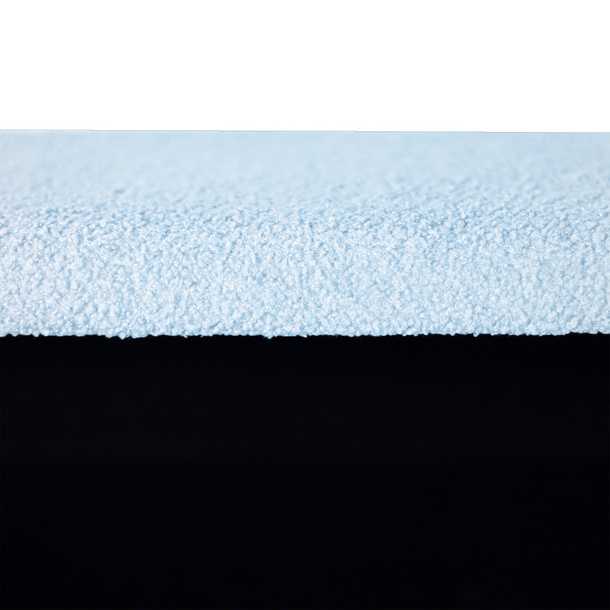 Blue Storage Ottoman Bench for End of Bed Gold Legs, Modern Grey Faux Fur Entryway Bench Upholstered Padded with Storage for Living Room Bedroom - Grand Goldman Shop