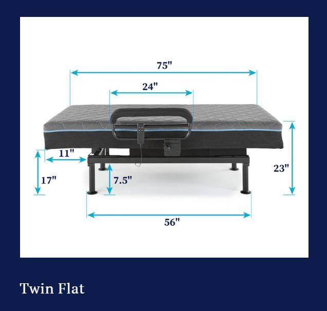 Twin Adjustable Sit to Stand Bed W/ Remote with Convenient Lift Twin - Grand Goldman Shop