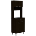 Della 60 Kitchen Pantry with Countertop, Closed & Open Storage -Black | Premium Home Decor - Grand Goldman