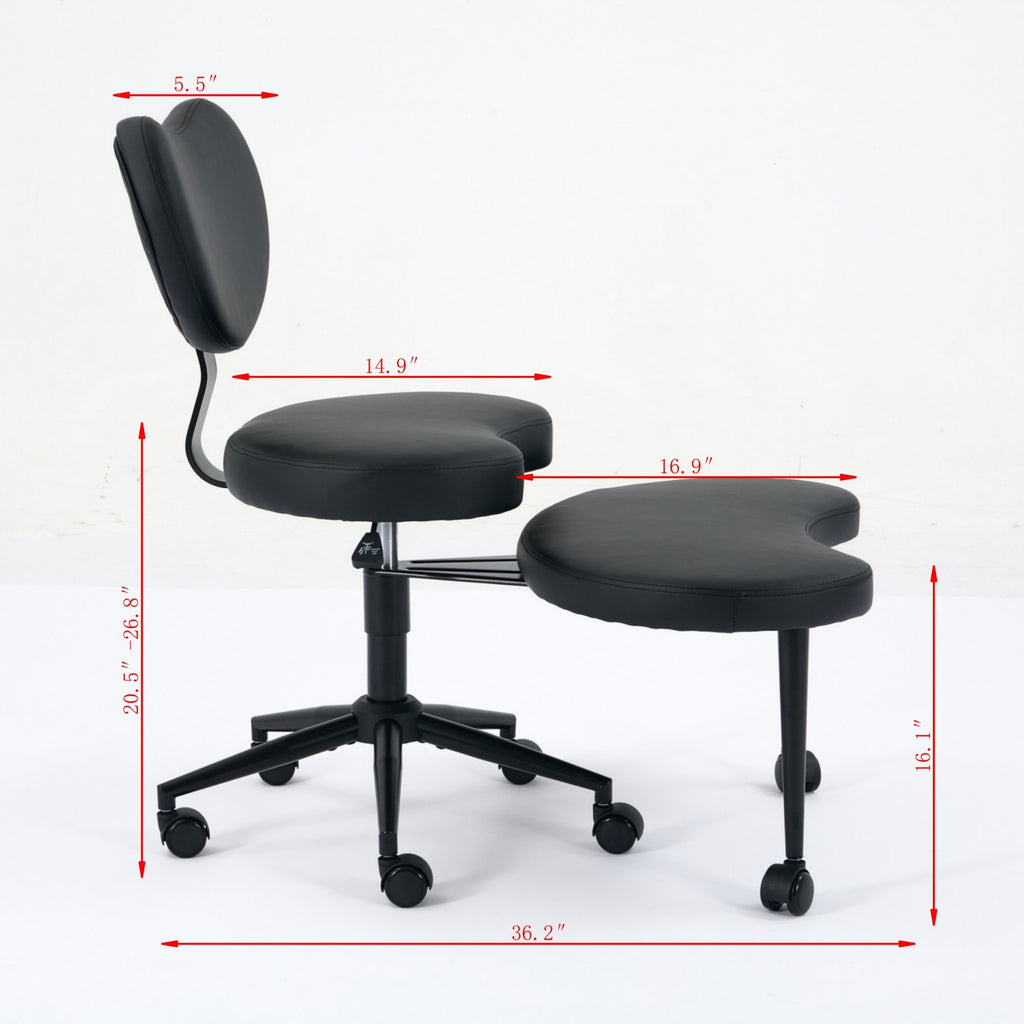 Meditation Chair Plus, Cross Legged Chair with Wheels, ADHD Chair, Criss Cross Desk Chair with Lumbar Support and Adjustable 