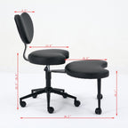 Meditation Chair Plus, Cross Legged Chair with Wheels, ADHD Chair, Criss Cross Desk Chair with Lumbar Support and Adjustable 