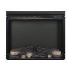 23 inch electric fireplace insert, ultra thin heater with log set & realistic flame, remote control with timer, overheating protection - Grand Goldman Shop