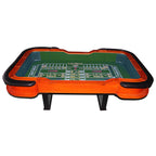 93' Deluxe Casino Dice Game Craps Table with Felt Diamond Pyramid Bumper Rubber Design, Green - Grand Goldman