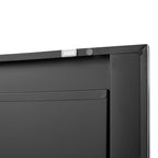 Black Metal Kitchen Pantry Cabinet with Adjustable Shelves and Gold Handles, Tall Steel Storage Locker for Kitchen, Living Ro
