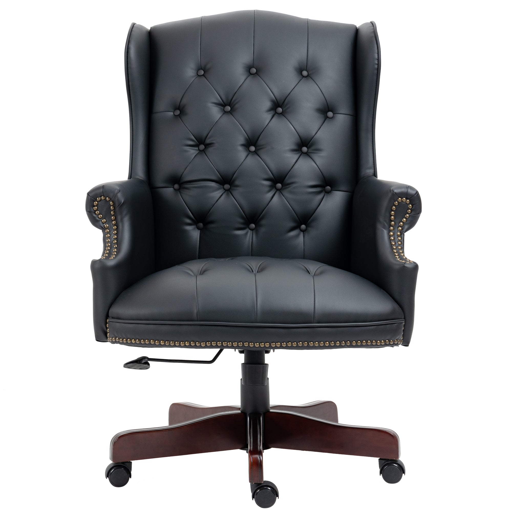 Executive Office Chair Comfortable Desk Chair - Ergonomic Design - Thick Padded Seat and Backrest - PU Leather Desk Chair wit