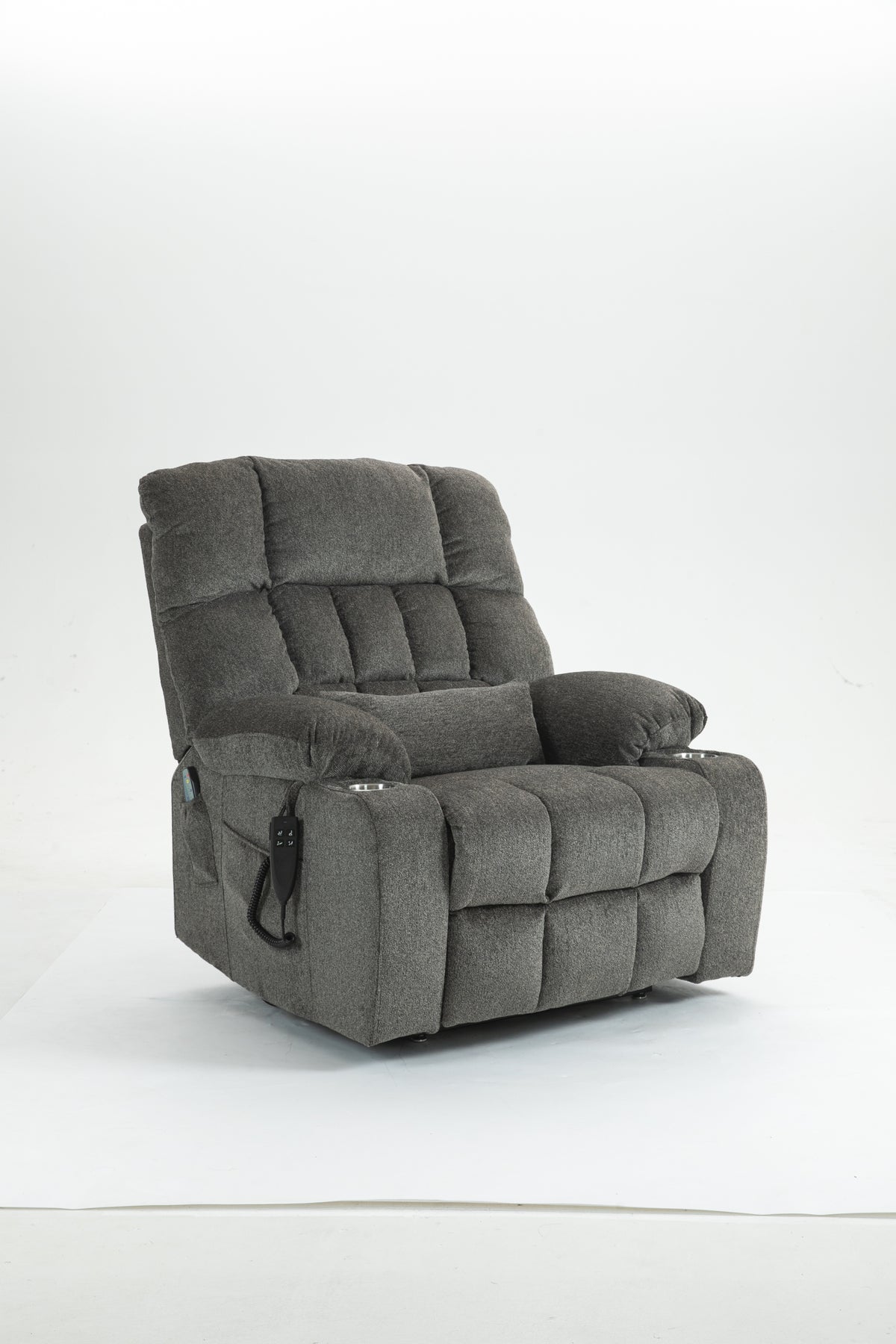 Lift Chair for Big and Tall Person with Inconvenient Legs: High Density Foam Lift Sofa with Heat and Massage, 2 Pockets, 2 Cup Holder, 2 Remote, OKIN Motor - Grand Goldman Shop