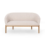 Mid Century Modern Loveseat with Channel Stitched Backrest - Grand Goldman Shop