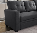 Convertible Upholstered Sectional Sofa with Pull-out Chaise - Grand Goldman Shop