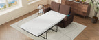Orisfur Pull Out Sofa Bed Loveseat Sleeper with Twin Size Memory Mattress, USB Ports, Brown Linen, 57.9' - Grand Goldman Shop