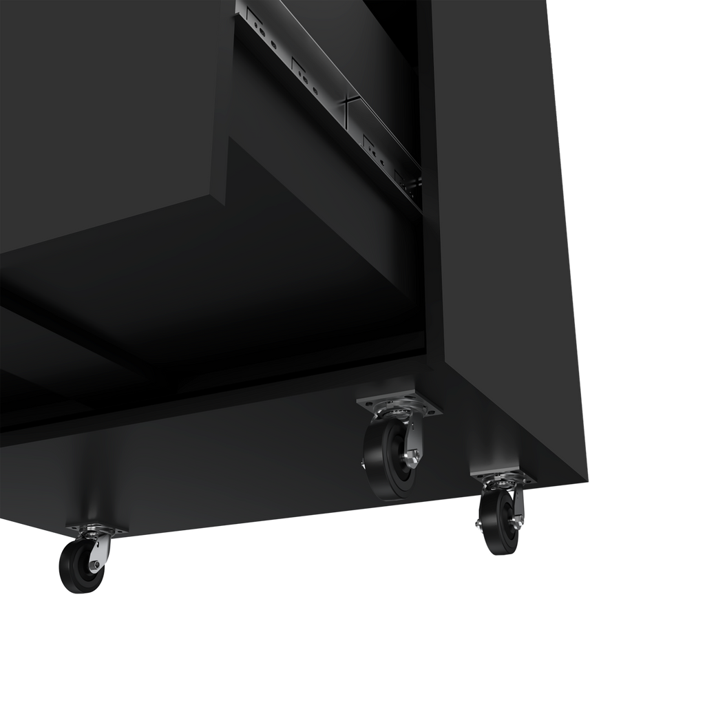 3 Drawers Storage Cabinet with Casters Lions Office, Black Wengue Finish | Premium Home Decor - Grand Goldman