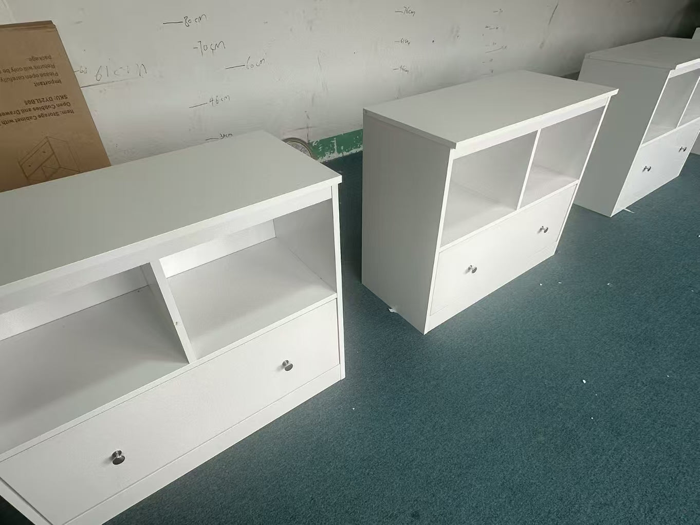 White Wooden Kids Toy Storage Organizer with Large Drawer and Low Bookshelf for Nursery & Playroom, Engineered Wood Cabinet f