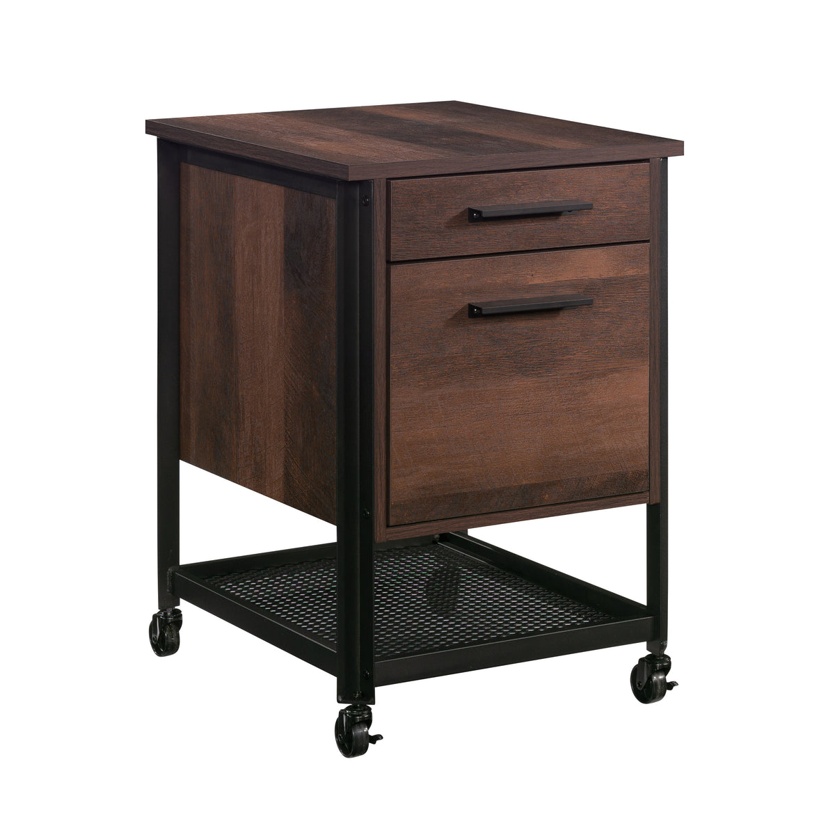 Pedestal File Cabinet with Large Drawers, Antique Dark Oak finish - Grand Goldman