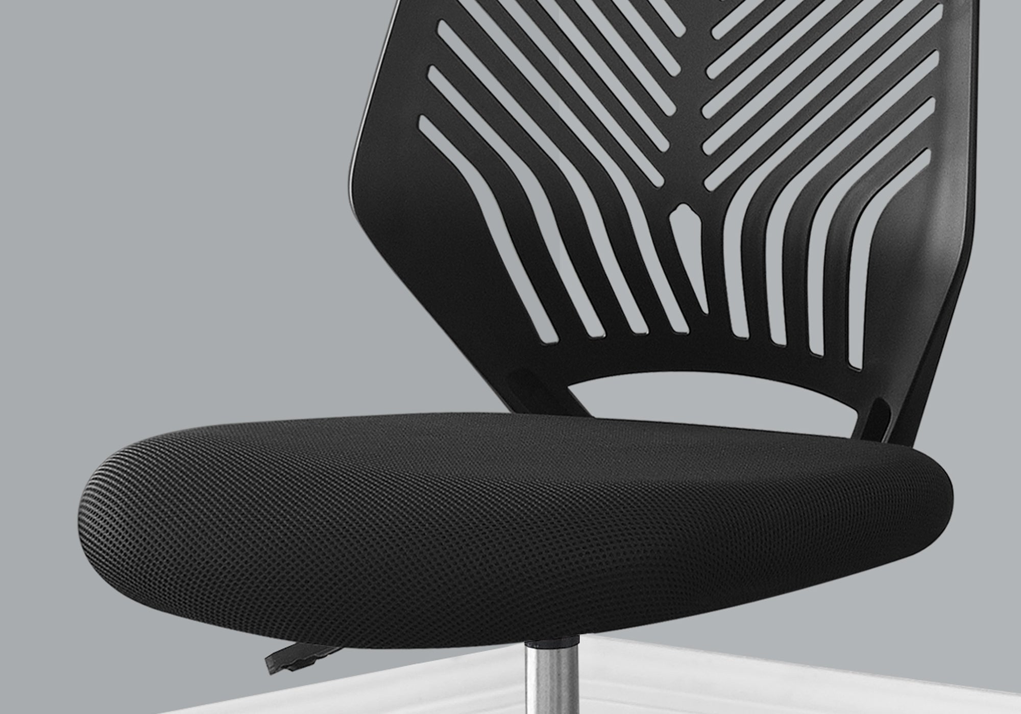 Office Chair, Adjustable Height, Swivel, Ergonomic, Computer Desk, Work, Juvenile, Black Mesh, Black Metal, Contemporary, Mod