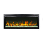 44 inch in wall recessed  electric fireplace with remote and multi color flame & emberbed, LED light heater - Grand Goldman Shop
