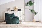 010-Soft Fluffy Corduroy Fabric Bean Bag Chair Filled With Memory Sponge,Green - Grand Goldman Shop