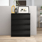 4 Drawer Dresser,Modern Storage Chest of Drawers,31.5In Black Dresser for Closet with Handle-Free Design, Closet Chests Organizer for Bedroom, Living Room,Black - Grand Goldman Shop