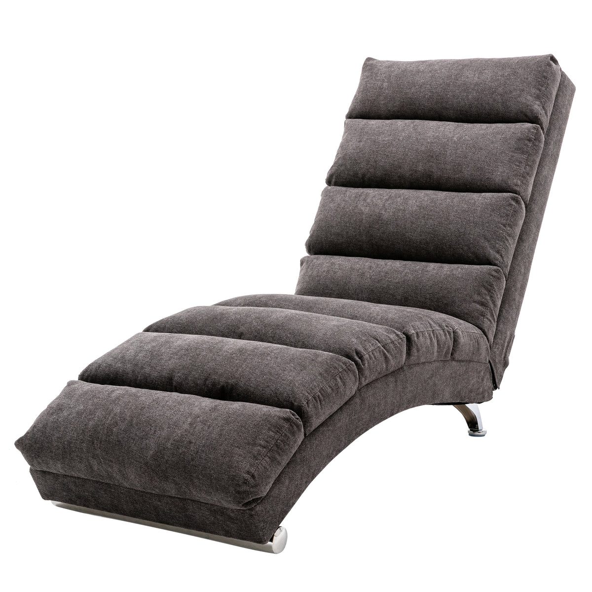 Ergonomic Linen Massage Chaise Lounge with Remote Control, Dark Gray, Electric Massage Lounger with 5 Modes - Grand Goldman Shop