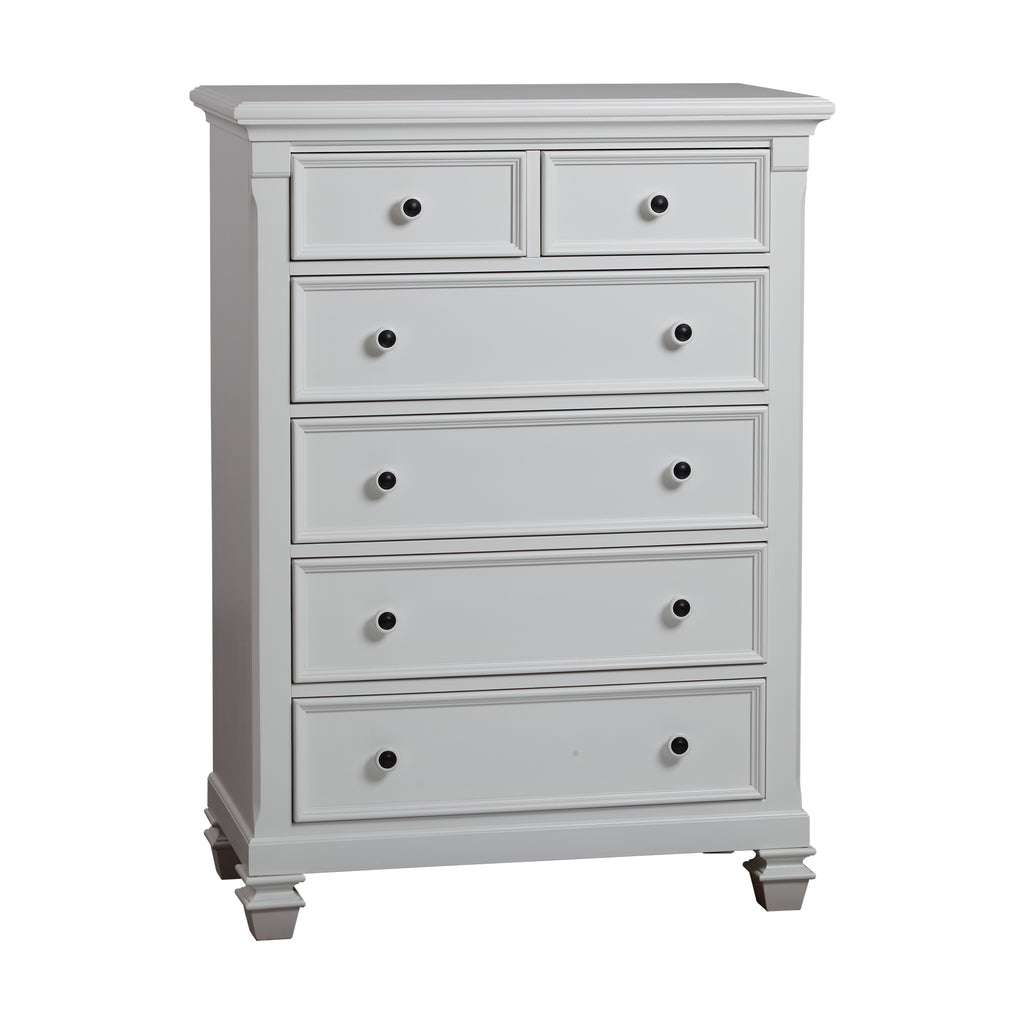 Glendale 6 Drawer Chest Pure White | Premium Home Decor - Grand Goldman