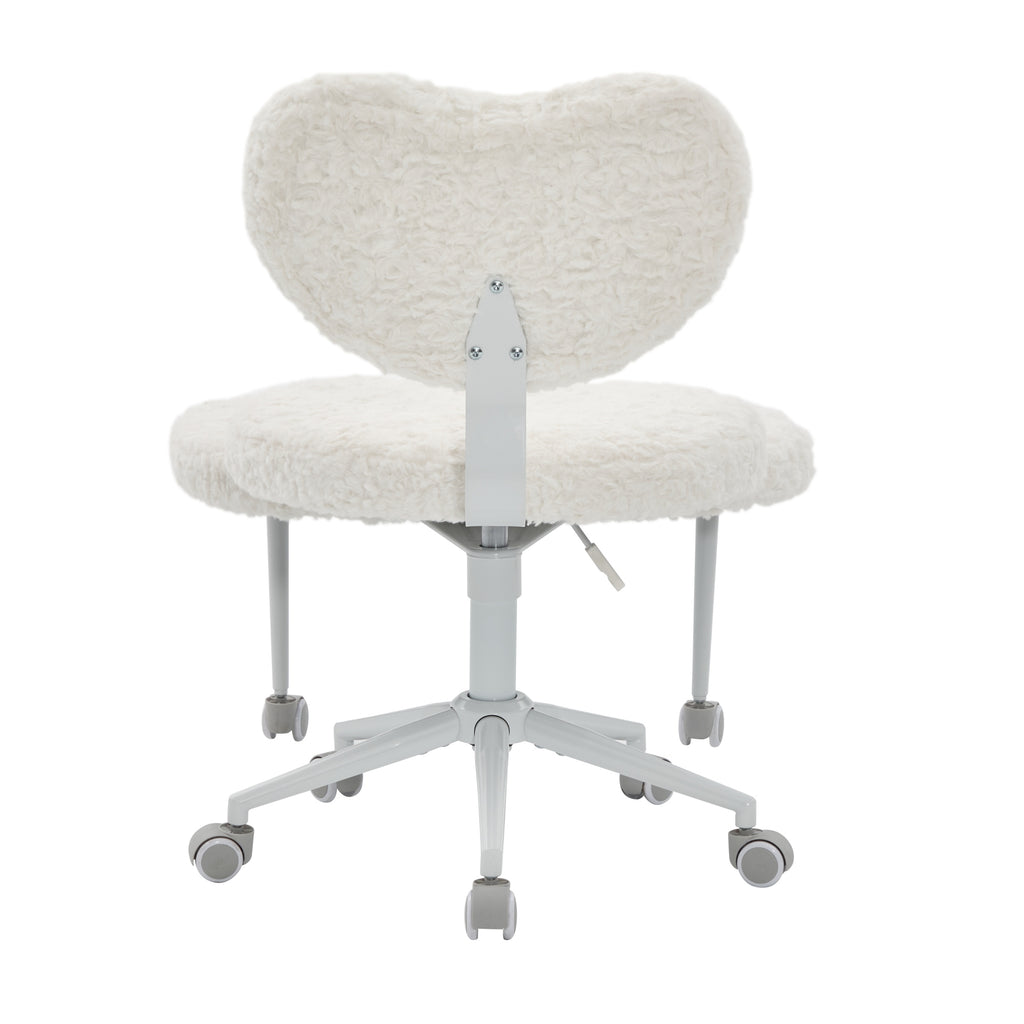 Artificial rabbit hair Meditation Chair Plus, Cross Legged Chair with Wheels, ADHD Chair, Criss Cross Desk Chair with Lumbar 