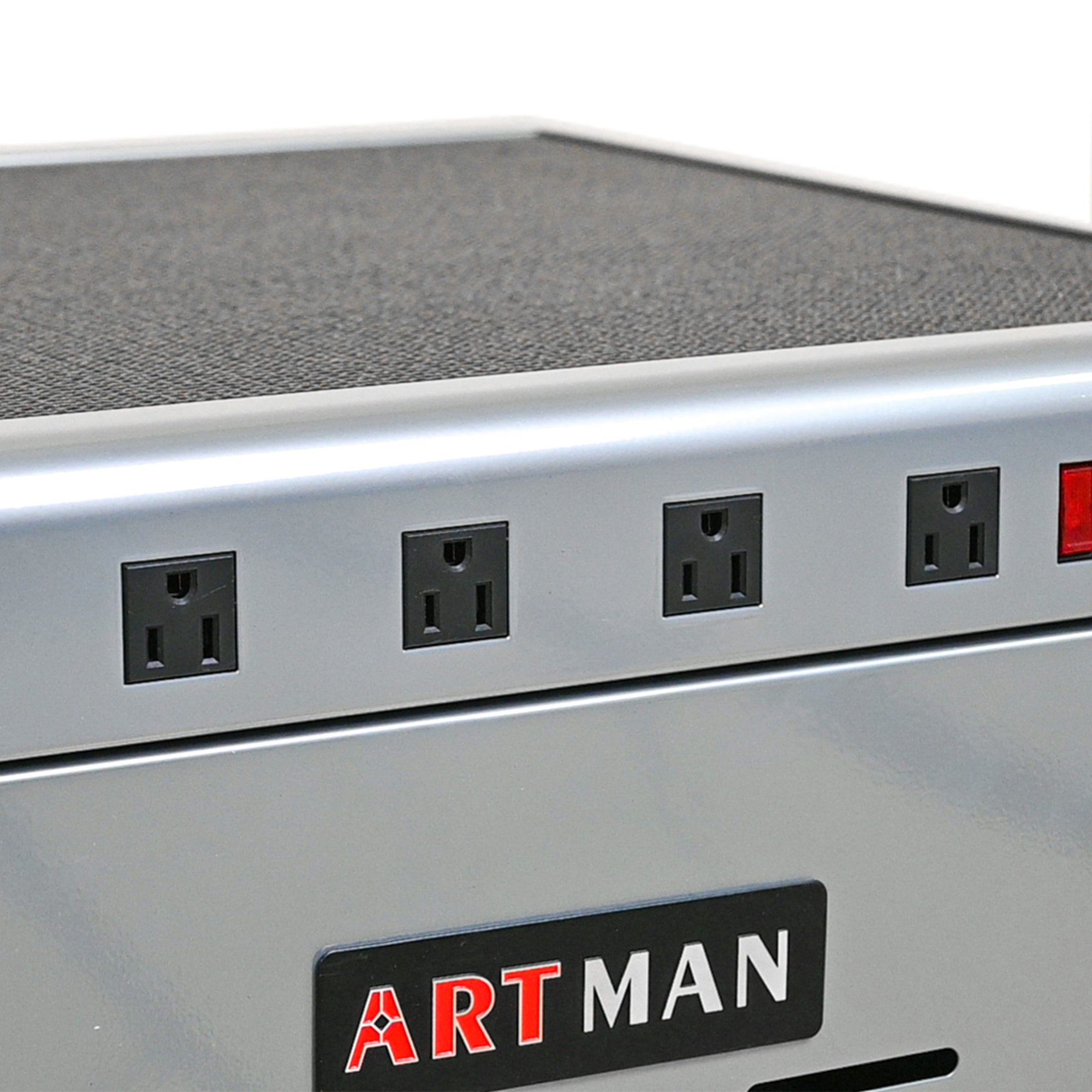 Mobile Charging Cart for Tablets Laptops 35-Device Capacity Matt Silver Metal | Premium Home Decor - Grand Goldman