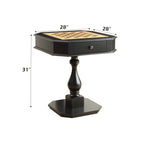 Bishop Black Finish Game Table (Game Board reversible, Chess Figure not included) | Premium Home Decor - Grand Goldman