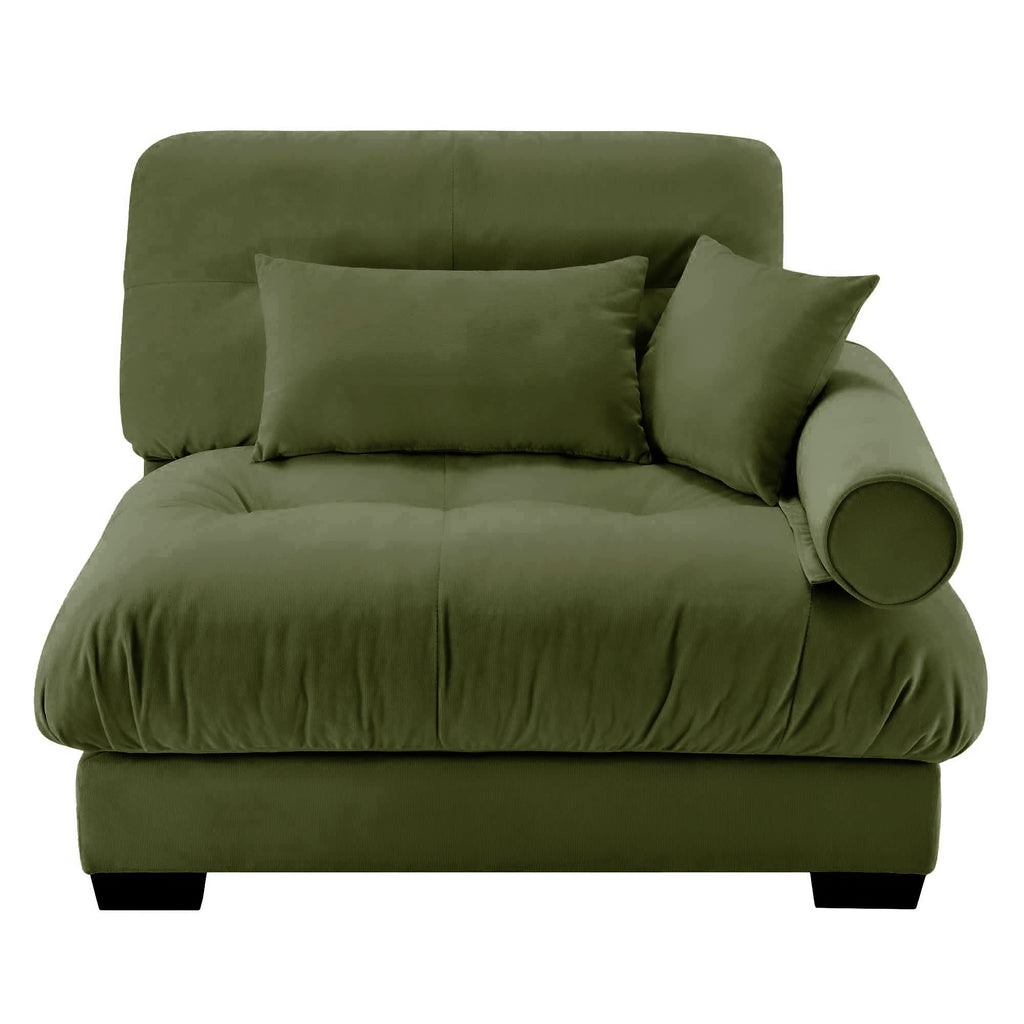 Milano Sofa RSF W/3 pillows - Olive green - Grand Goldman Shop