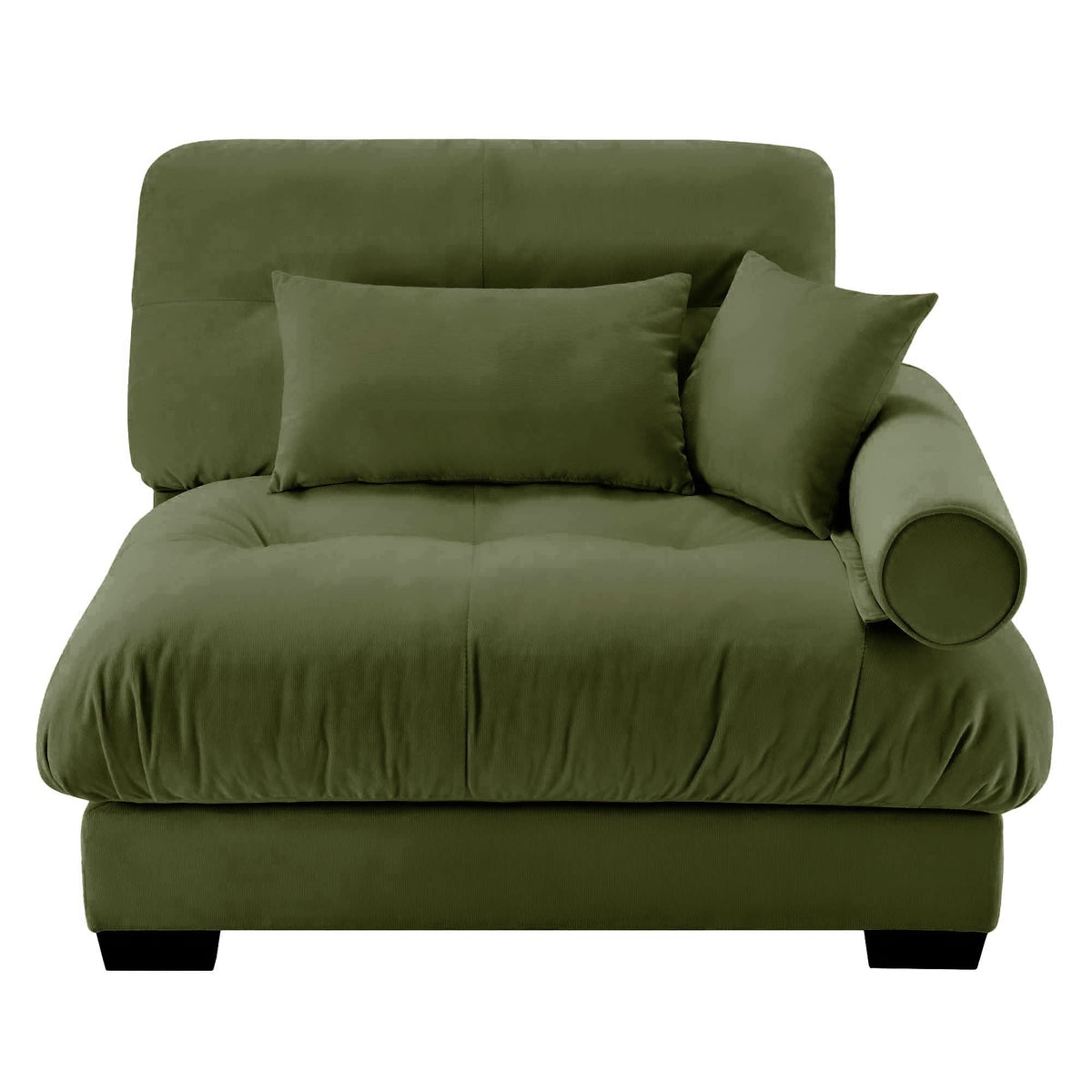 Milano Sofa RSF W/3 pillows - Olive green - Grand Goldman Shop
