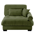 Milano Sofa RSF W/3 pillows - Olive green - Grand Goldman Shop