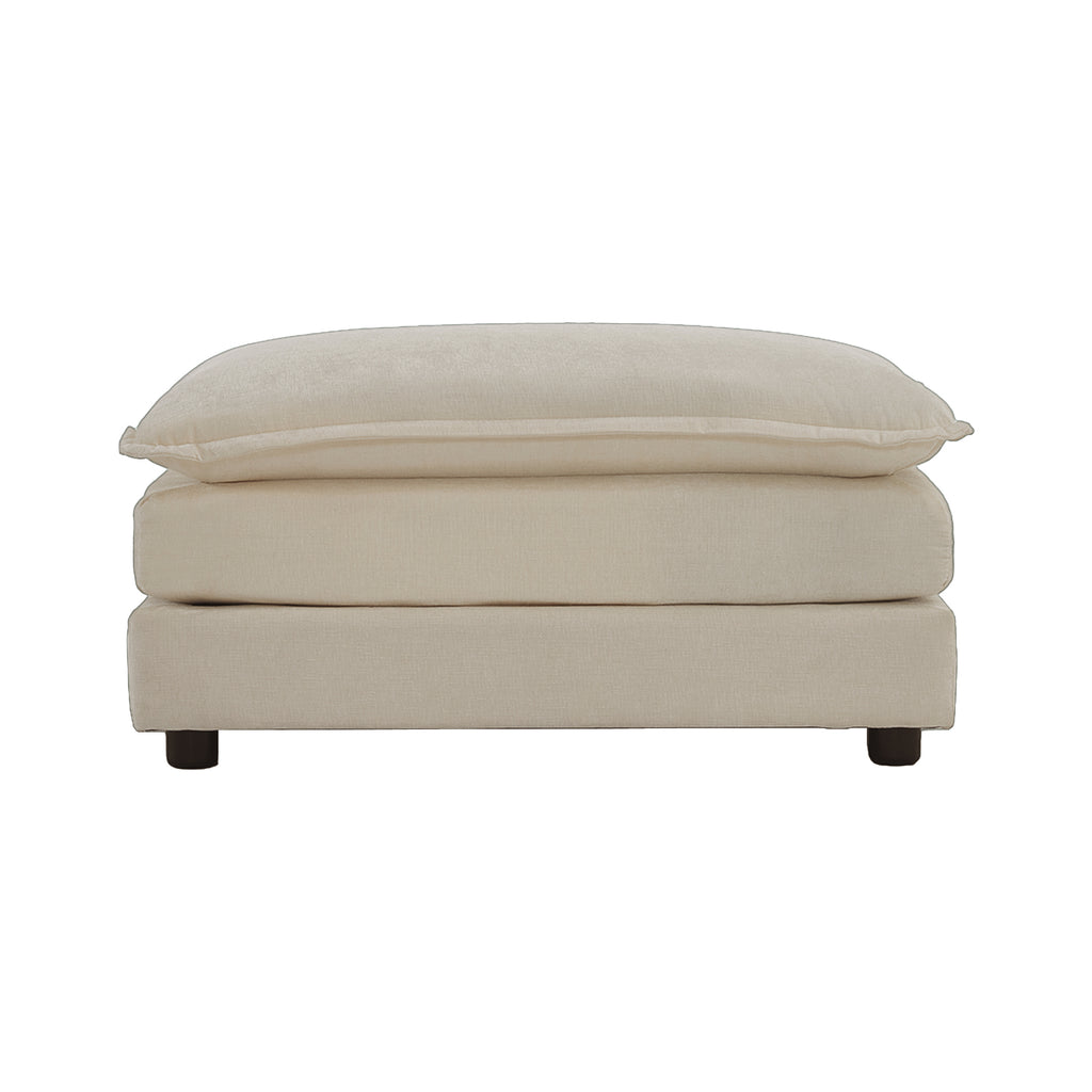 Chenille Fabric Ottomans Footrest to Combine with 2 Seater Sofa, 3 Seater Sofa and 4 Seater Sofa, Light Coffee - Grand Goldman Shop