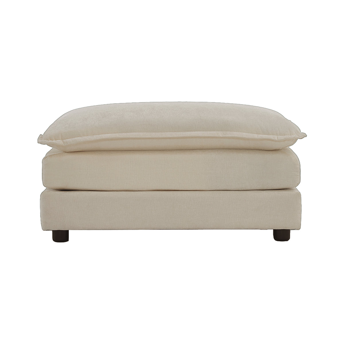 Chenille Fabric Ottomans Footrest to Combine with 2 Seater Sofa, 3 Seater Sofa and 4 Seater Sofa, Light Coffee - Grand Goldman Shop