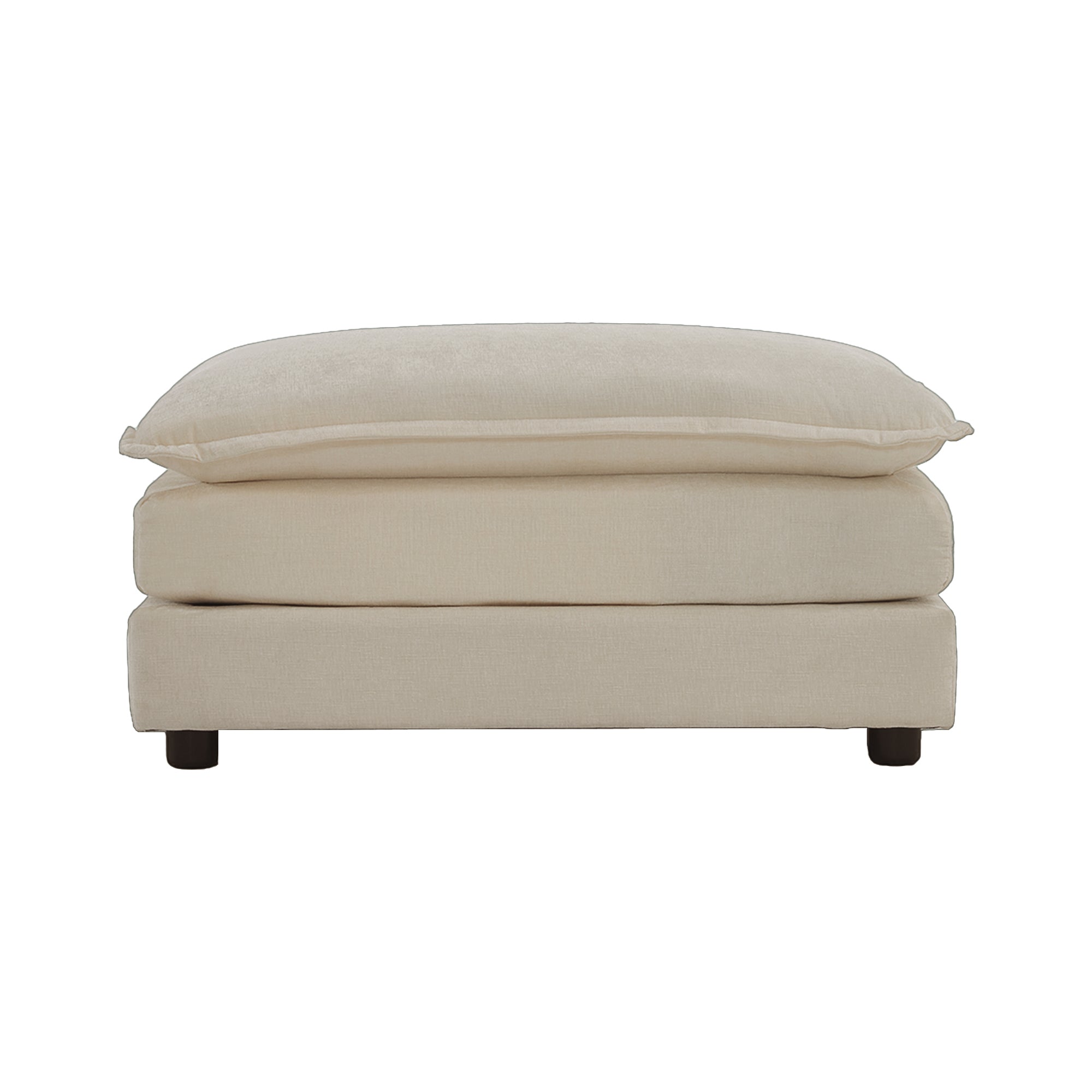 Chenille Fabric Ottomans Footrest to Combine with 2 Seater Sofa, 3 Seater Sofa and 4 Seater Sofa, Light Coffee - Grand Goldman Shop