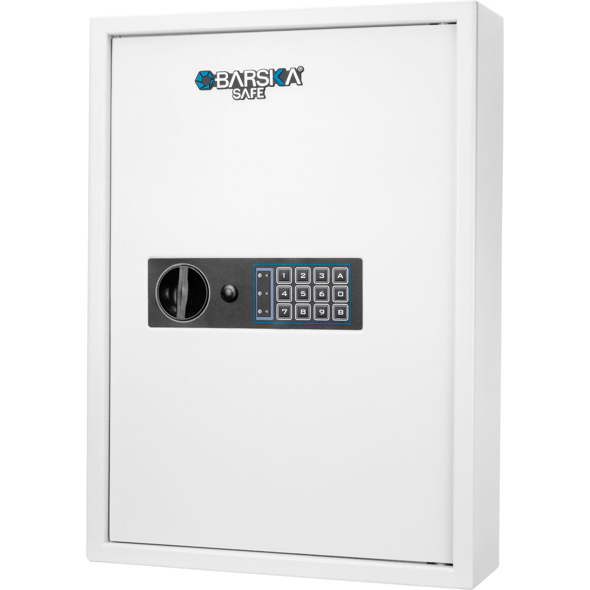 Digital Keypad Wall Safe Key Cabinet with 100 Key Capacity in White Steel - Grand Goldman