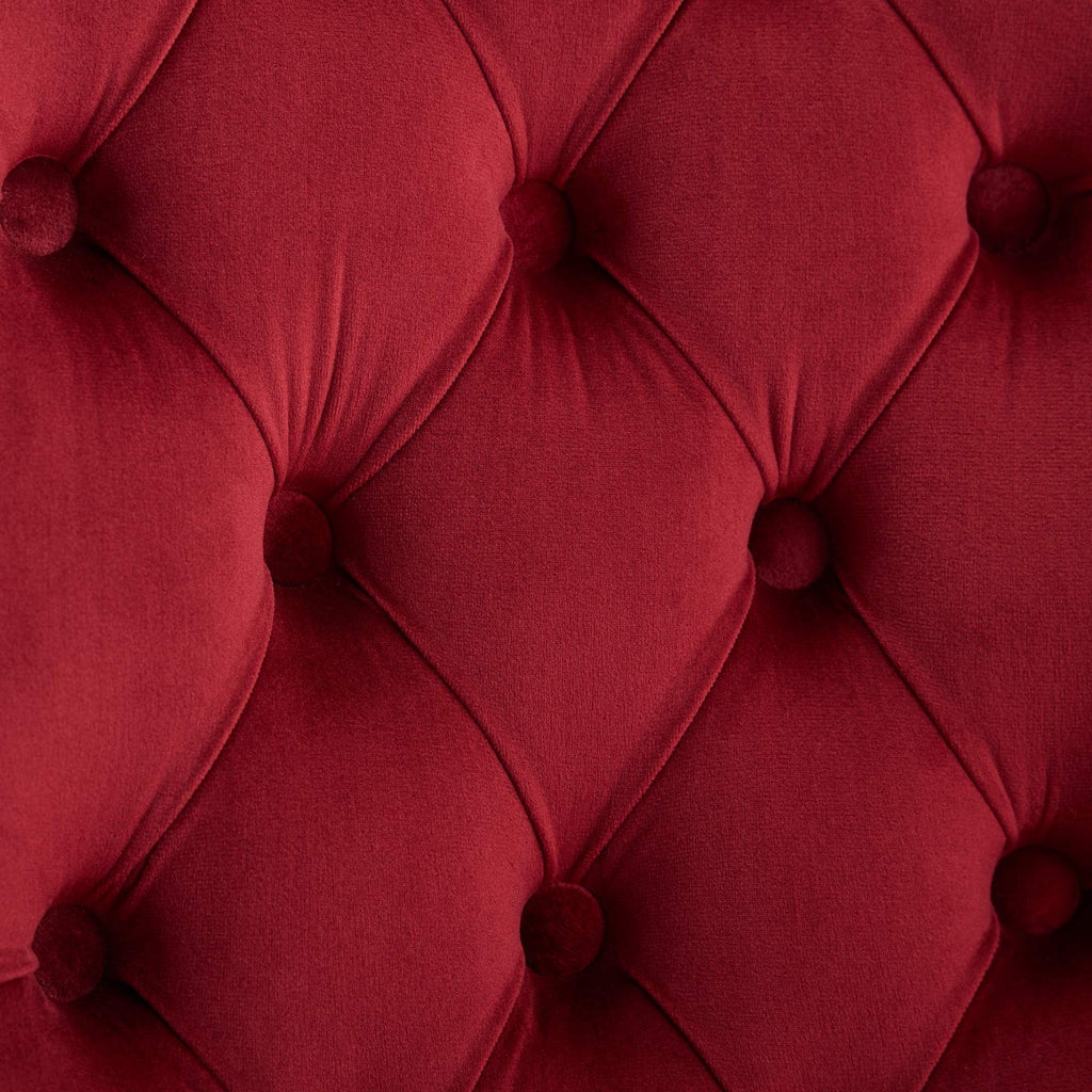 Classic Velvet Dining Chairs,  High-end Tufted Solid Wood Contemporary Velvet Upholstered Dining Chair with Wood Legs Nailhead, SET OF 2,Burgundy, Wine Red,SW2001WR - Grand Goldman Shop