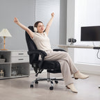 Vinsetto Executive Massage Office Chair, Heated Computer Desk Chair with Adjustable Height and Footrest, Black | Premium Home