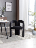 Contemporary Designed Velvet Fabric Upholstered Accent/Dining Chair /Barrel Side Chairs Kitchen Armchair for Living Room set of 2 (Black Velvet) - Grand Goldman Shop