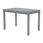 5PCs Modern Dining Set, Rectangular Wooden Dining Table with 4 Upholstered Chairs for Kitchen, Dining Room, Gray - Grand Goldman Shop