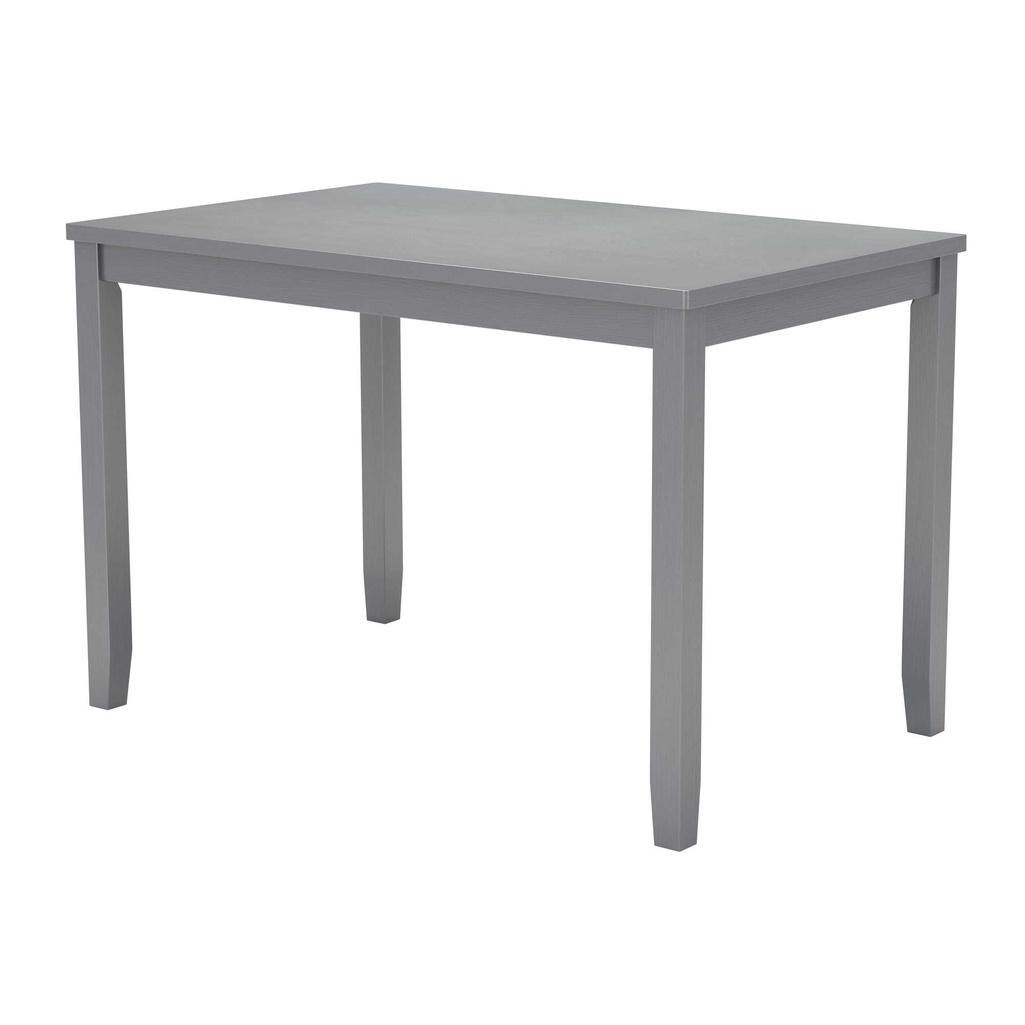 5PCs Modern Dining Set, Rectangular Wooden Dining Table with 4 Upholstered Chairs for Kitchen, Dining Room, Gray - Grand Goldman Shop