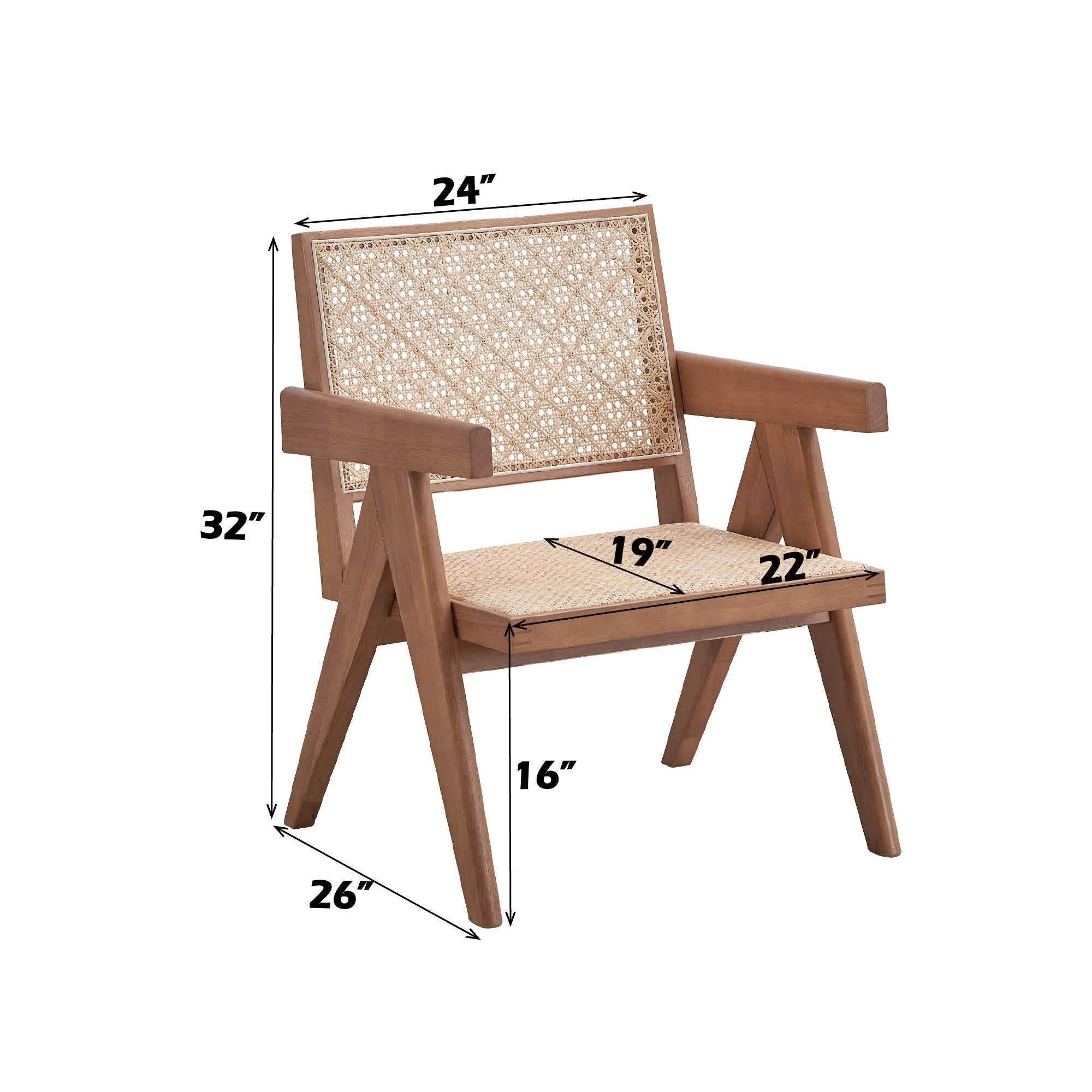 3-Piece Solid Wood Accent Chair Set and Matching End Table for Living Room or Balcony - Grand Goldman Shop