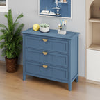 3-Drawer Cabinet for Bedroom, Living Room, or Study – Blue MDF American Furniture - Grand Goldman Shop