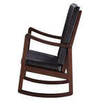 Dark Brown and Espresso Rocking Chair with Armrest - Grand Goldman Shop