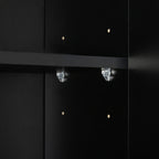 70.87' Tall Wardrobe& Kitchen Cabinet, with 6-Doors, 1-Open Shelves and 1-Drawer for bedroom,Black - Grand Goldman Shop